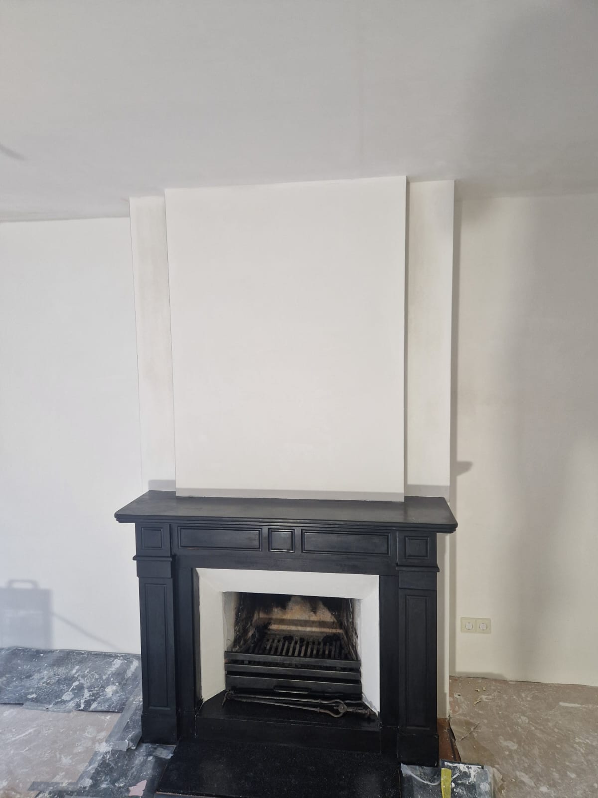 Strak gestucte woonkamer